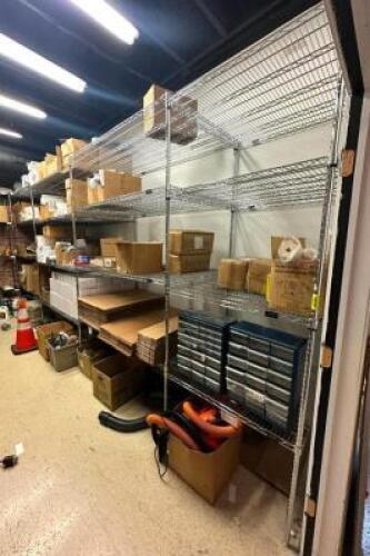 4-SECTION WIRE SHELVING UNIT