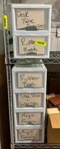 STACKING STORAGE DRAWERS WITH CONTENTS
