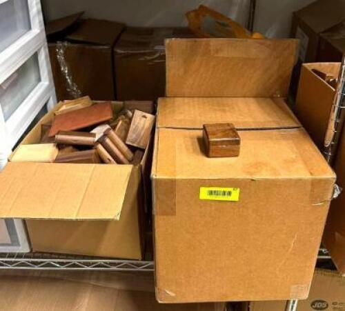 (5) BOXES OF SMALL WOODEN JEWELRY BOXES