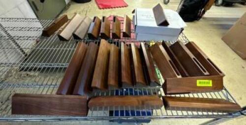 ASSORTED WOODEN NAME PLATE HOLDERS