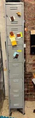 METAL STORAGE LOCKER WITH CONTENTS