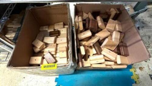 (2)- BOXES OF ASSORTED COLORED WOOD CASES