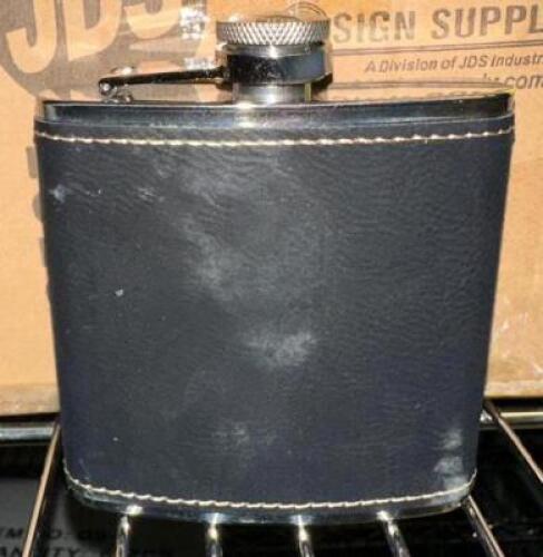 ONE BOX OF BLACK FLASKS