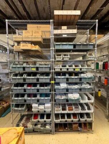 (2)- ELEVEN TIER METAL WIRE SHELFS
