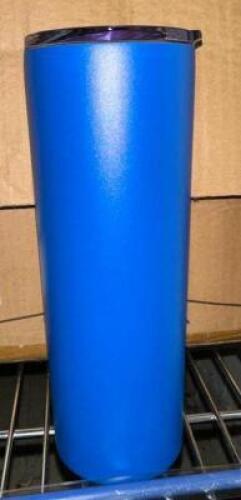 (23)- MATTE NAUTICAL BLUE MUGS WITH LIDS