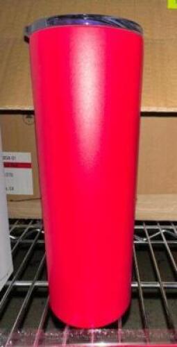 (23)- MATTE LIPSTICK RED MUGS WITH LIDS