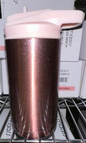 (16)- ROSE GOLD GLITTER WATER BOTTLES