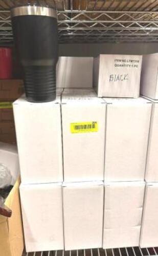 (50) BLACK TUMBLERS