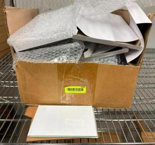 BOX OF ASSORTED PICTURE FRAME BACKS AND GLASS