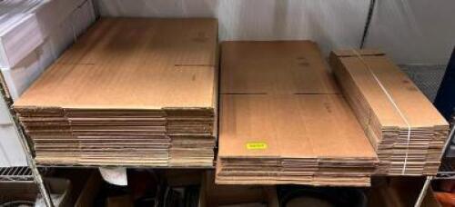 ASSORTED CARDBOARD BOXES AS SHOWN