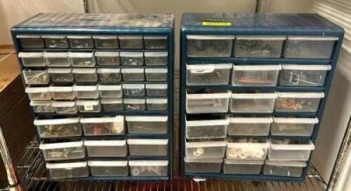 (2) HARDWARE BINS WITH CONTENTS