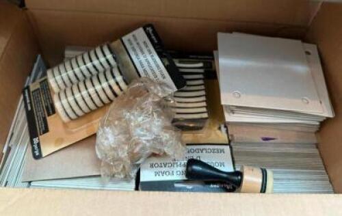 BOX OF ASSORTED BLENDING MATERIALS AS SHOWN