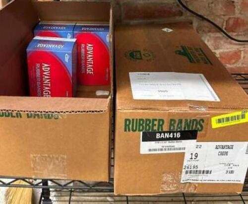 FULL AND PARTIAL BOX OF RUBBER BANDS