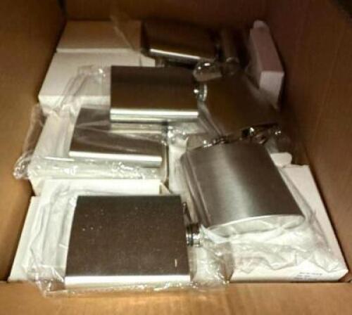 BOX OF FLASKS