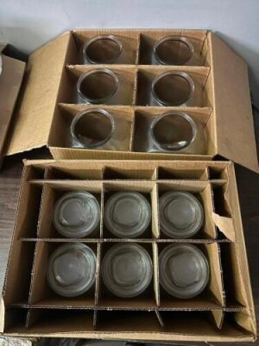 (6) GLASS JARS WITH LIDS