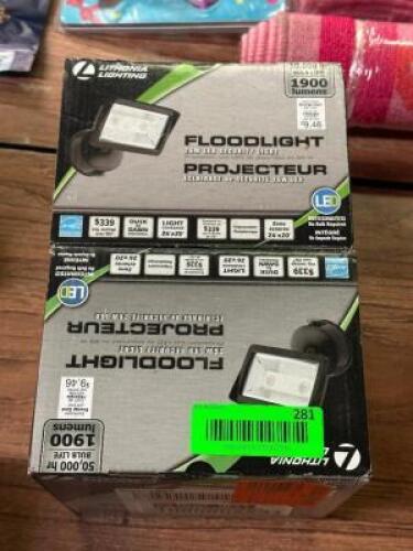 (2) LED SECURITY FLOOD LIGHTS