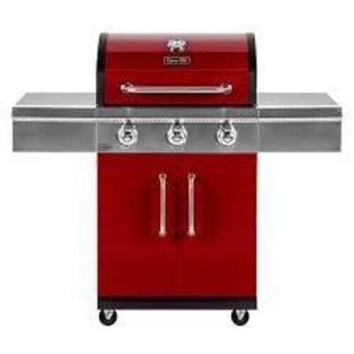 DESCRIPTION: (1) PROPANE GAS GRILL BRAND/MODEL: EXPERT GRILL INFORMATION: RED SIZE: 3 BURNER 25 BURGER CAP RETAIL$: $160.00 EA QTY: 1