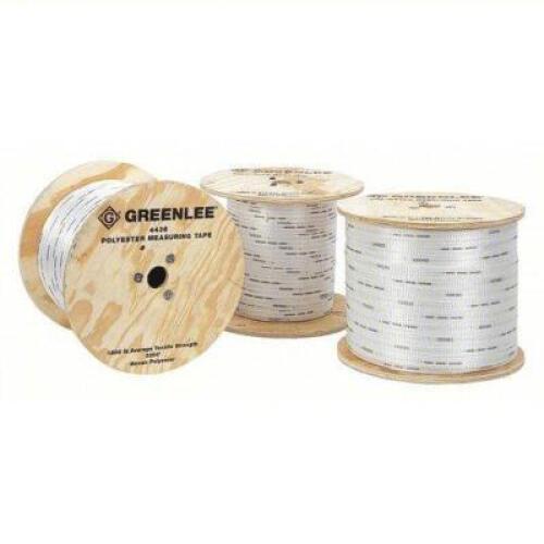 DESCRIPTION: (1) SPOOL OF HIGH-STRENGTH POLYESTER MEASURING / PULLING TAPE BRAND/MODEL: GREENLEE #34E971 INFORMATION: WHITE SIZE: 1/2 IN ROPE DIA., 3,