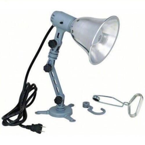 DESCRIPTION: (2) TASK LIGHT BRAND/MODEL: LUMAPRO #5NKR5 INFORMATION: BULB DEPENDENT, ARTICULATING, CLAMP/HOOK/MAGNET, 60 W, 120V AC SIZE: 15 IN ARM RE