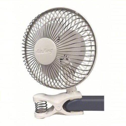 DESCRIPTION: (2) CIRCULATING CLIP ON FAN BRAND/MODEL: AIR KING #6C507E INFORMATION: 2 SPEED SIZE: 6" RETAIL$: $29.64 EA QTY: 2