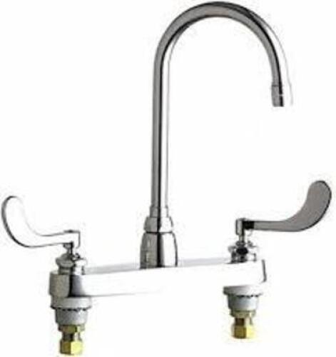 DESCRIPTION: (2) KITCHEN SINK FAUCET BRAND/MODEL: CHICAGO FAUCETS #1100-GN2AE35-317AB INFORMATION: CHROME PLATE SIZE: 1.5 GPM RETAIL$: $412.99 EA QTY: