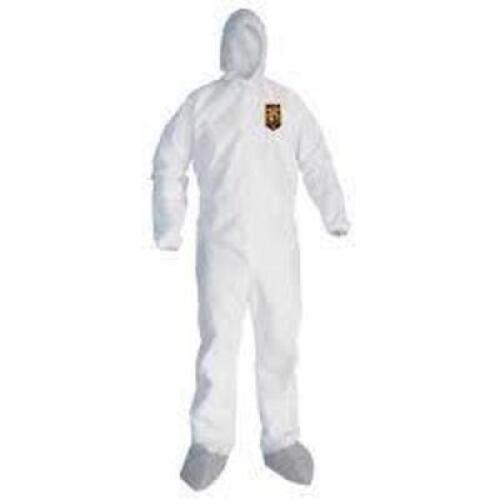 DESCRIPTION: (1) CASE OF (25) DISPOSABLE COVERALLS BRAND/MODEL: KLEENGUARD #48975 INFORMATION: WHITE SIZE: 2XL RETAIL$: $130.00 EA QTY: 1