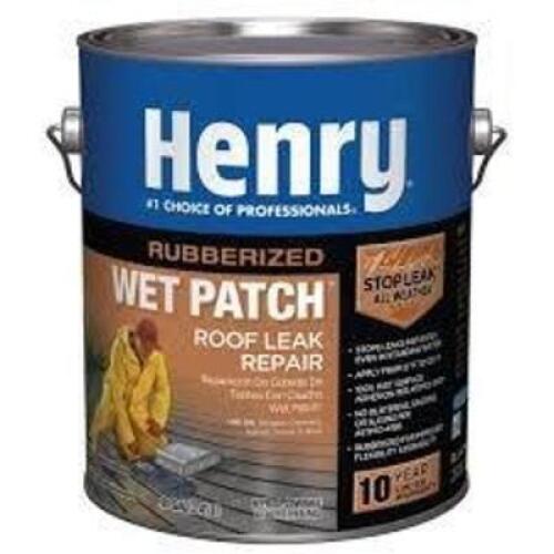 DESCRIPTION: (1) RUBBERIZED WET PATCH ROOF LEAK REPAIR BRAND/MODEL: HENRY #208R SIZE: 1 GALLON RETAIL$: $21.28 EA QTY: 1