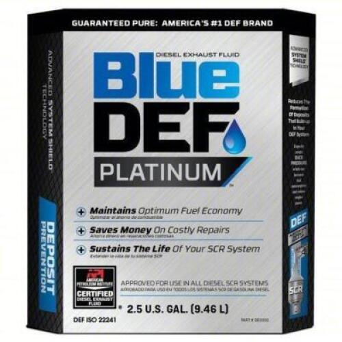 DESCRIPTION: (2) DIESEL EXHAUST FLUID BRAND/MODEL: BLUE DEF PLATINUM #805TJ3 SIZE: 2.5 GAL RETAIL$: $25.70 EA QTY: 2