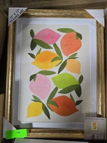DESCRIPTION: (2) FRAMED ART SIZE: 13X17 QTY: 2