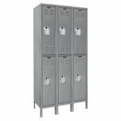DESCRIPTION: (1) SET OF PREMIUM LOCKERSBRAND/MODEL: HALLOWELLINFORMATION: GRAY, STEELSIZE: 3 WIDE, 2 TIER, 12" x 36" x 72"RETAIL$: $745.00 EAQTY: 1