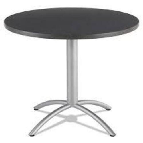 DESCRIPTION: (1) CAFE TABLE BRAND/MODEL: ICEBERG #65628 INFORMATION: GRAPHITE GRANITE, ROUND, NO HARDWARE INCLUDED SIZE: 36" RETAIL$: $523.79 EA QTY: