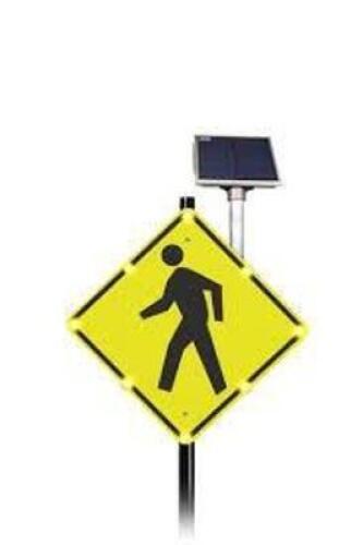 DESCRIPTION: (1) BLINKERSIGN, WITH LEDS BRAND/MODEL: TAPCO #2180-00214 INFORMATION: AMBER LED, PEDESTRIAN CROSSING SIZE: 30" RETAIL$: $1695.00 EA QTY: