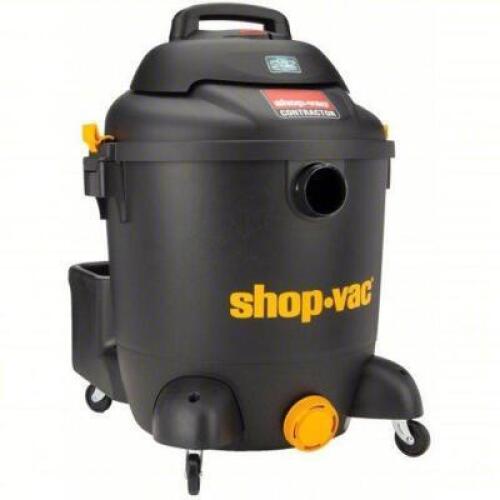 DESCRIPTION: (1) SHOP VACUUM BRAND/MODEL: SHOP-VAC #784HV5 INFORMATION: BLACK WITH YELLOW, PLASTIC, 105 CFM VACUUM AIR FLOW SIZE: 12 GAL TANK RETAIL$: