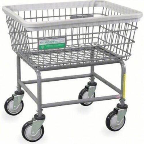 DESCRIPTION: (1) LAUNDRY CART, MOBILE BRAND/MODEL: R&B WIRE PRODUCTS #445V82 INFORMATION: WIRE, GRAY, 600 LB CAPACITY, STEEL SIZE: 26-1/2" L X 22" W X