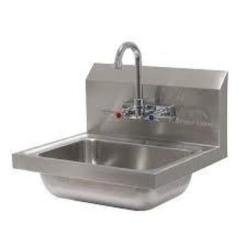 DESCRIPTION: (1) DEEP HAND SINK WITH FAUCET BRAND/MODEL: ADVANCED TABCO #7-PS-60 INFORMATION: STAINLESS STEEL SIZE: 14" x 10" x 5" RETAIL$: $377.95 EA