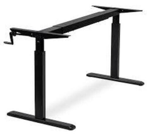 DESCRIPTION: (1) STANDING DESK FRAME BRAND/MODEL: MOUNT-IT #MI-793 INFORMATION: BLACK RETAIL$: $259.99 SIZE: 11X44X10 QTY: 1