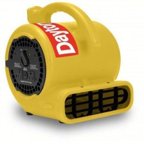 DESCRIPTION: (1) PORTABLE DRYER BRAND/MODEL: DAYTON #61HL69 INFORMATION: 700 CFM, FIXED FRAME, 3 SPEEDS, 1/5 HP, 115V AC, YELLOW SIZE: 10 FT CORD RETA