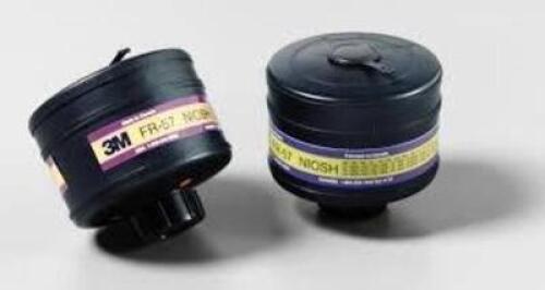 DESCRIPTION: (12) COMBINATION CARTRIDGE BRAND/MODEL: 3M/453-03-02R06 INFORMATION: ORGANIC VAPOR & ACID GAS/MAGENTA & OLIVE RETAIL$: $110.15 EA QTY: 12