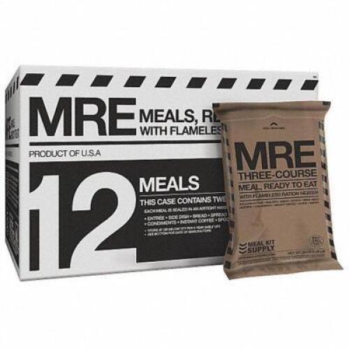 DESCRIPTION: (1) CASE OF (12) EMERGENCY FOOD RATION PACKETS BRAND/MODEL: MEAL KIT SUPPLY #35HY31 INFORMATION: 3 COURSES PER PACKET RETAIL$: $251.85 SI