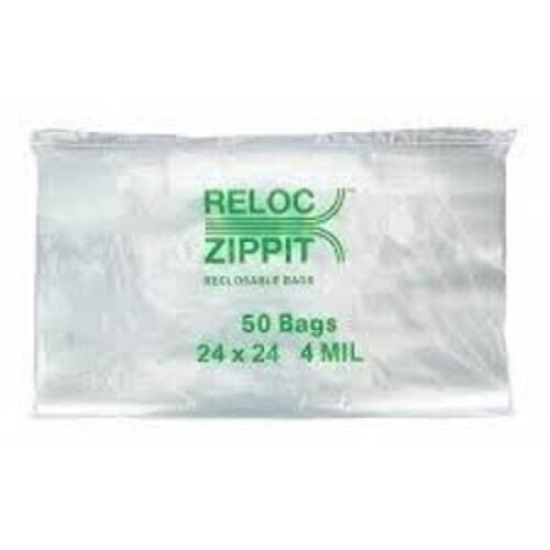 DESCRIPTION: (1) CASE OF (200) OPEN POLY BAGSBRAND/MODEL: RELOC ZIPPIT #4R2424INFORMATION: CLEARSIZE: 24" X 24"RETAIL$: $134.99 TOTALQTY: 1