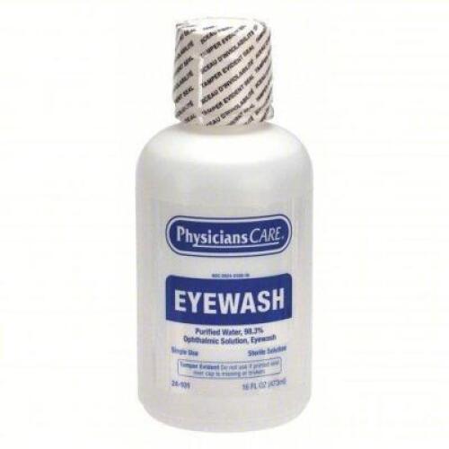 DESCRIPTION: (3) CASES OF (12) BOTTLES OF EYEWASH BRAND/MODEL: PHYSICIANSCARE #36N057 SIZE: Single Use Eye Wash Bottle: 1 No. of Bottles Included, 16