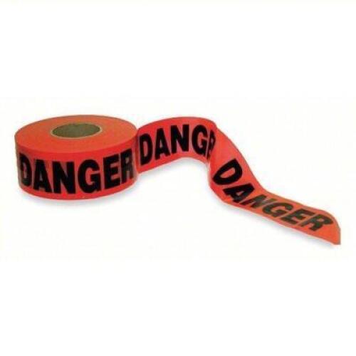 DESCRIPTION: (12) ROLLS OF BARRICADE TAPE BRAND/MODEL: PRODUCT NUMBER #1N960 INFORMATION: RED, DANGER, POLYETHYLENE SIZE: 1000' L X 3" W RETAIL$: $15.