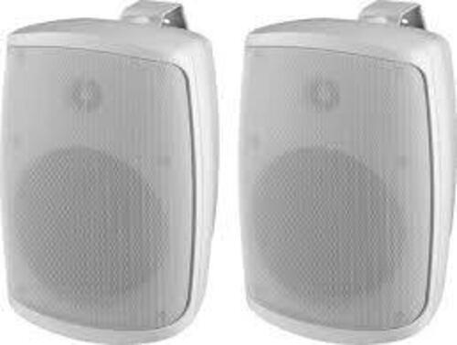 DESCRIPTION: (2) SETS OF OUTDOOR SPEAKERS BRAND/MODEL: MONACOR MK5-64/WS INFORMATION: WHITE RETAIL$: $149.99 QTY: 2