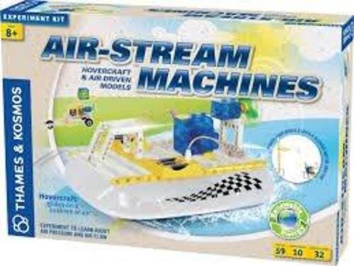 DESCRIPTION: (2) AIR STREAM MACHINES HOVERCRAFT & AIR DRIVEN MODEL BRAND/MODEL: THAMES AND KOSMOS RETAIL$: $69.65 QTY: 2