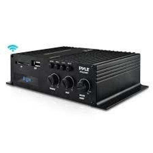 DESCRIPTION: (1) CLASS T BLUETOOTH POWER AMPLIFIERBRAND/MODEL:&nbsp;&nbsp;PYLE PFA220BTINFORMATION: 120WRETAIL: $70.99QTY: 1