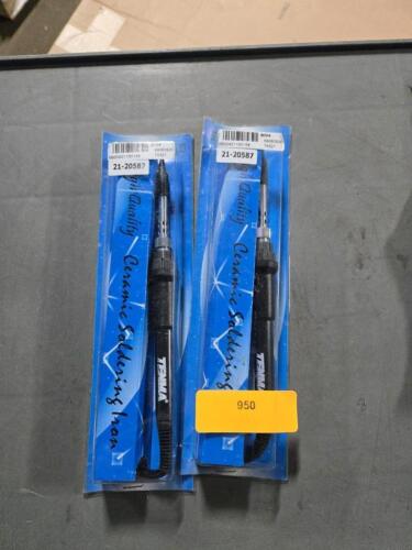 DESCRIPTION: (2) CERAMIC SOLDERING IRONS BRAND/MODEL: TENMA 21-20587 SIZE: 40W RETAIL$: $15.99 QTY: 2