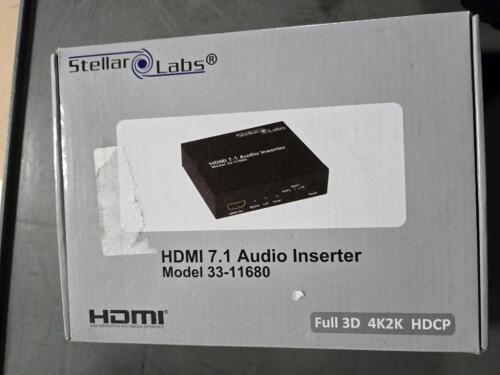 DESCRIPTION: (1) 7.1 AUDIO INSERTER AND EXTRATOR BRAND/MODEL: STELLAR LABS 33-11680,85`` RETAIL$: $60.00 QTY: 1