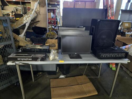DESCRIPTION: (1) TABLE OF NON WORKING ELECTRONICS SIZE: SOME ITEMS ARE MISSING PIECES QTY: 1