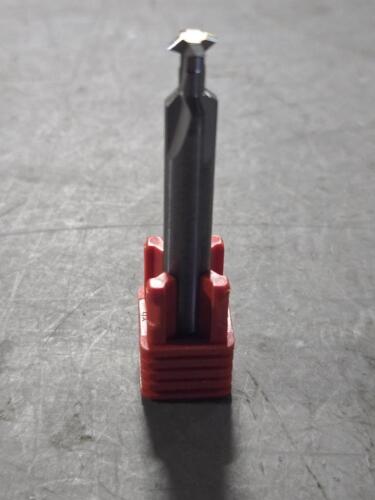 DESCRIPTION: (2) SOLID CARBIDE DOUBLE ANGLE MILLING CUTTER BRAND/MODEL: ACCUPRO 31636533 SIZE: 1/4" CUT DIA 0.072" CUT WIDTH 1/4" SD RETAIL$: $149.31