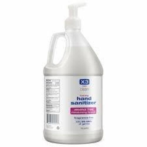 DESCRIPTION: (2) FOAMING HAND SANITIZER BRAND/MODEL: X3 INFORMATION: ALCOHOL AND FRAGRANCE FREE SIZE: 1 GALLON RETAIL$: $55.31 EA QTY: 2